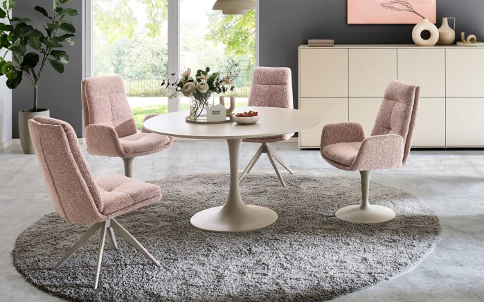 Schalen-Stuhl Virello, rose/beige-05