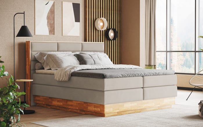 Boxspringbett Incana, natural, inkl. Bettkästen-01