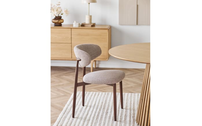 Esszimmerstuhl Levanto, sandfarbig/Holz-Nachbildung-06