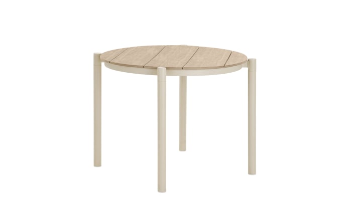 Esstisch Abela, sandfarbig/Holz-Nachbildung-01
