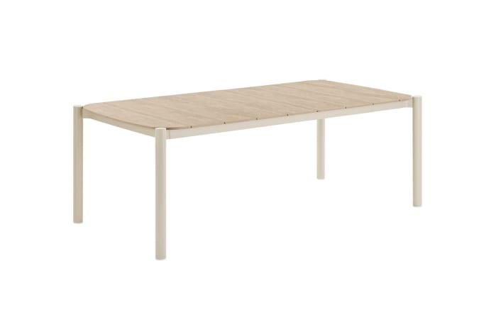 Esstisch Abela, sandfarbig/Holz-Nachbildung-01
