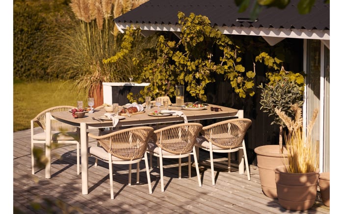 Esstisch Abela, sandfarbig/Holz-Nachbildung-06