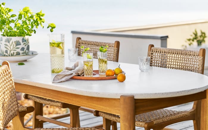 Esstisch Terracina, weiß/Akazienholz-11