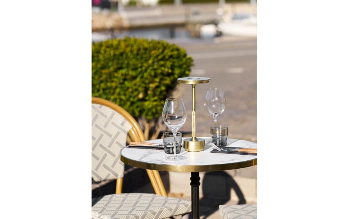 Bistrotisch, Marmor-Nachbildung/schwarz-05