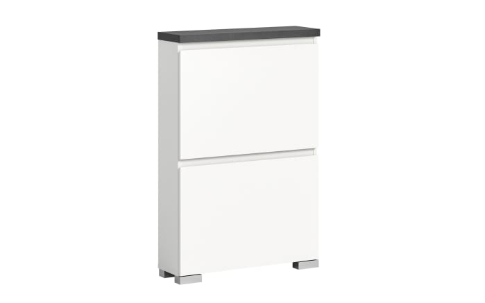 Schuhschrank Shoelove, grau/weiß, 60 cm-01