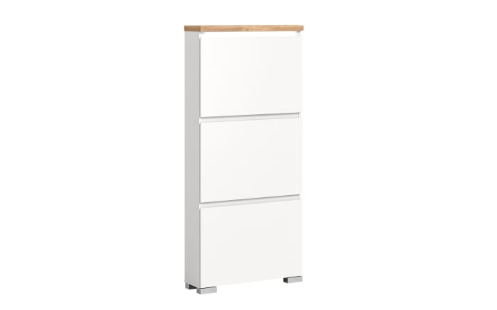 Schuhschrank Shoelove, Eiche-Nachbildung/weiß, 133 cm-01