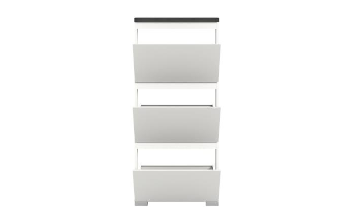 Schuhschrank Shoelove, grau/weiß, 133 cm-03
