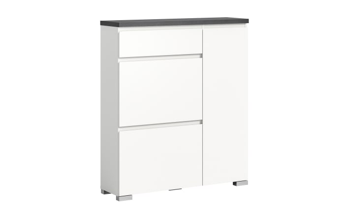 Schuhschrank Shoelove, grau/weiß, 109 cm-01