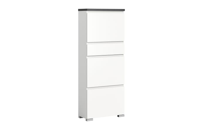 Schuhschrank Shoelove, grau/weiß, 151 cm-01