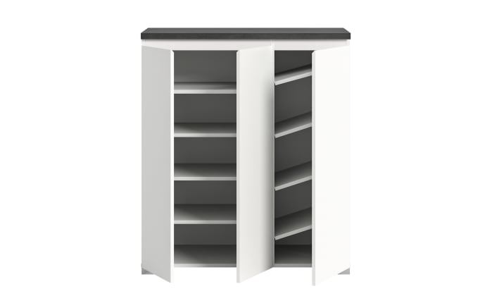Schuhschrank Shoelove, grau/weiß, 95 x 109 cm -03