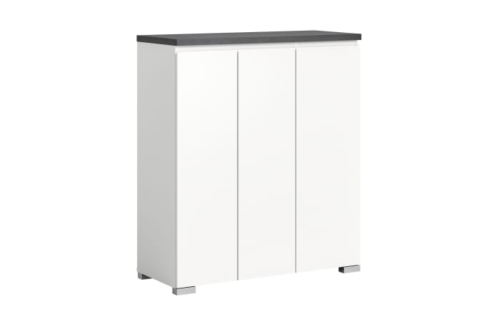Schuhschrank Shoelove, grau/weiß, 95 x 109 cm -01