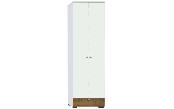 Garderobenschrank Una, weiß/Wildeiche-Nachbildung-01