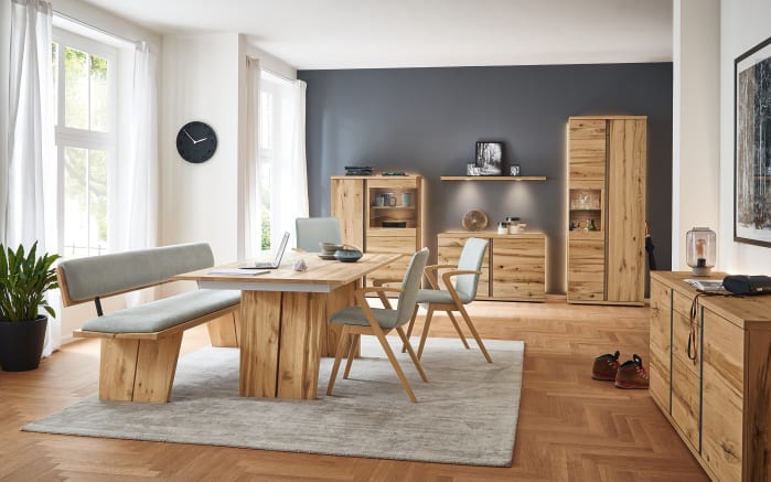 Essgruppe Kate/Impulse/ET179, hellblau/Eiche rustico hell-01
