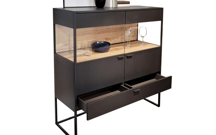 Highboard Plan X, anthrazit/Eiche rustico-02