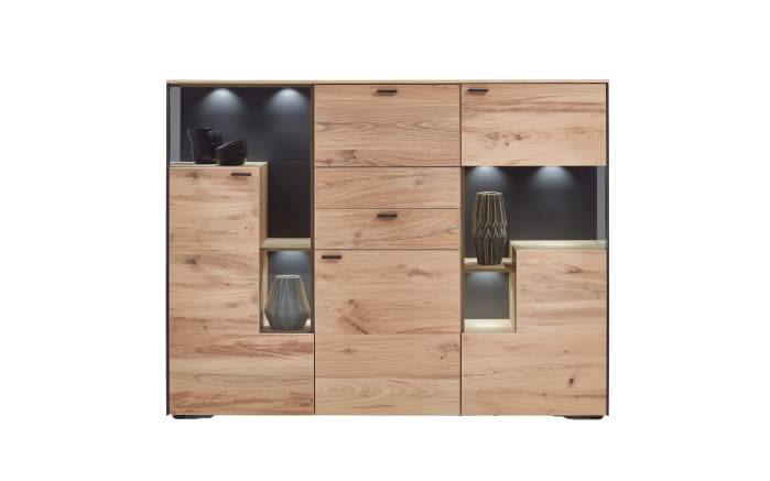 Highboard Andra, Eiche rustico/anthrazit-04