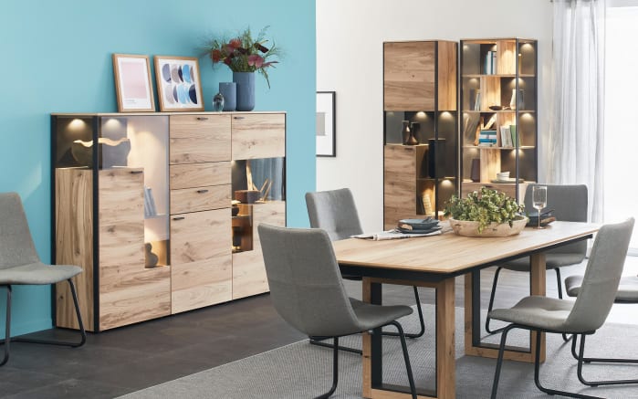 Highboard Andra, Eiche rustico/anthrazit-02