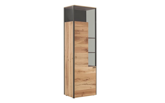 Vitrine Andra, Eiche rustico/anthrazit, 207 cm-01