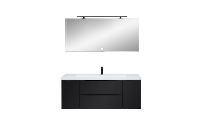 Badkombination Leonardo 124, schwarz, inkl. LED-Beleuchtung-11