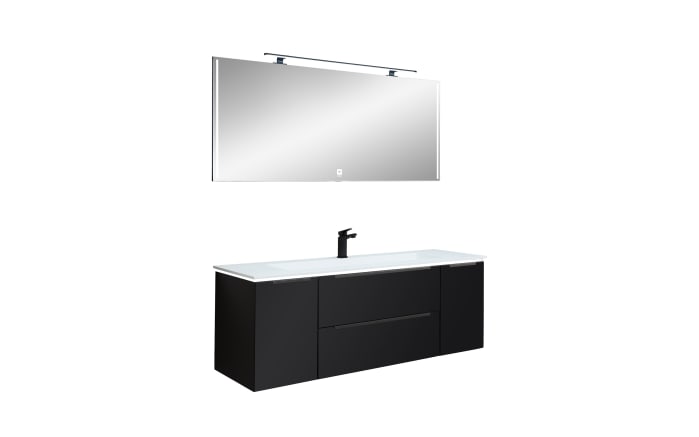 Badkombination Leonardo 124, schwarz, inkl. LED-Beleuchtung-10