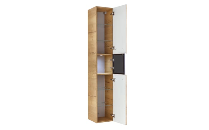 Vitrinen-Hochschrank Nassau, Eiche Halifax Nachbildung-03