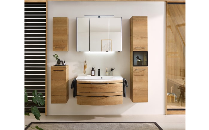 Vitrinen-Hochschrank Nassau, Eiche Halifax Nachbildung-07