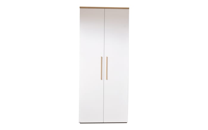 Eck-Kleiderschrank Oscar, kreideweiß, 102 x 206 cm-01