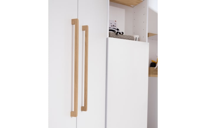 Eck-Kleiderschrank Oscar, kreideweiß, 102 x 206 cm-02