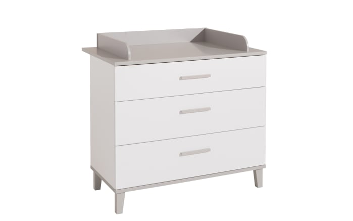 Babyzimmer Nils, kreideweiß, 3-türiger Kleiderschrank-03