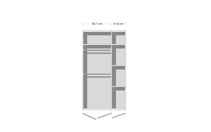 Babyzimmer Nils, kreideweiß, 3-türiger Kleiderschrank-05