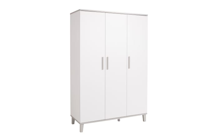 Drehtürenschrank Nils, kreideweiß, 131 x 198 cm-01