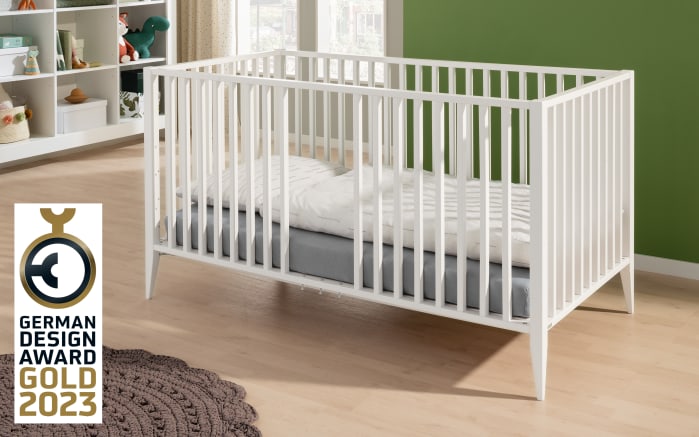 Babybett Felie, kreideweiß, Ausgezeichnet mit dem German Design Award 2023 in Gold-02