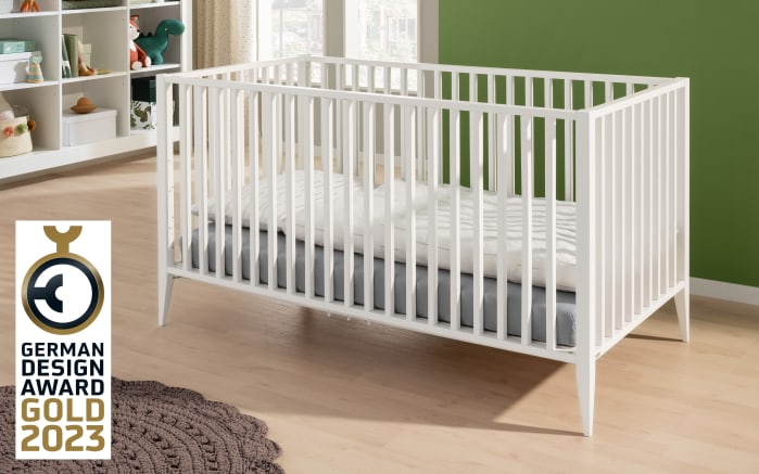 Babybett Felie, kreideweiß, Ausgezeichnet mit dem German Design Award 2023 in Gold-01