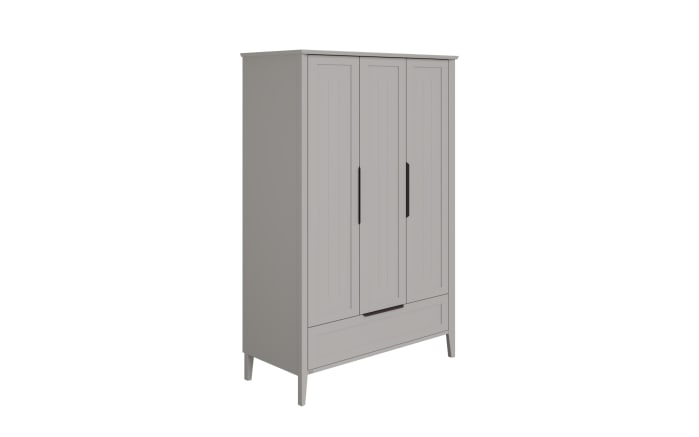 Kleiderschrank Levke, kieselgrau, 133 x 198 cm-01