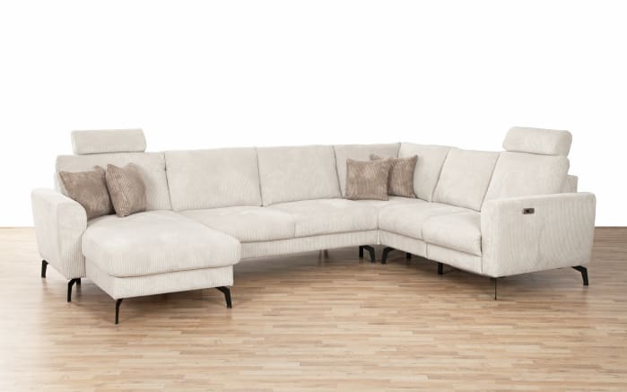 Wohnlandschaft Mayla, creme, inkl. Funktionen-02