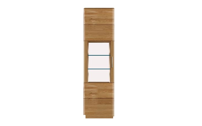 Wohnwand Bora Oak, Natureiche massiv, inkl. LED Beleuchtung -02