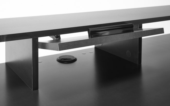 Schreibtisch Highscore 3, schwarz matt, inkl. Beleuchtung -02