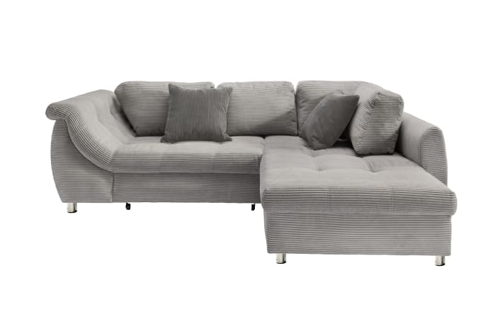 Wohnlandschaft Home, silber, Ottomane rechts, inkl. Liegefunktion-01