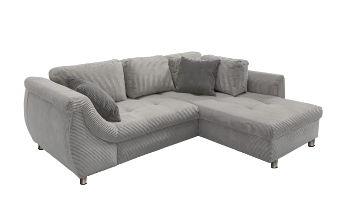 Wohnlandschaft Home, silber, Ottomane rechts, inkl. Liegefunktion-03