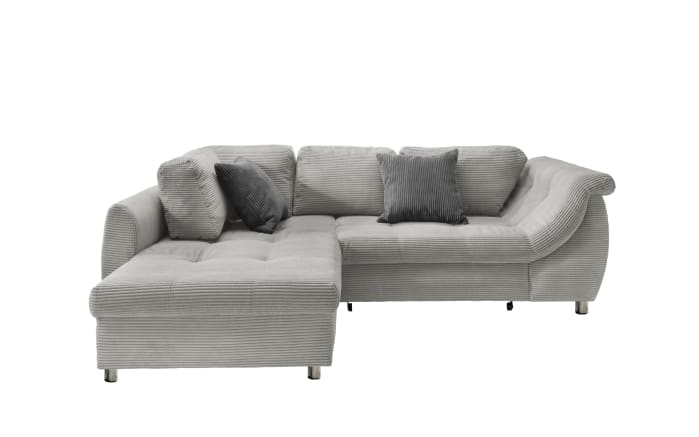 Wohnlandschaft Home, silber, Ottomane links, inkl. Liegefunktion-01