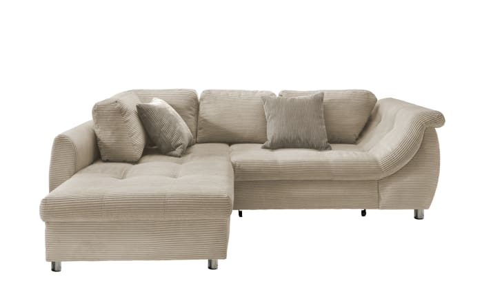 Wohnlandschaft Home, beige, Ottomane links, inkl. Liegefunktion-01