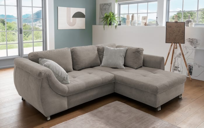 Wohnlandschaft Home, braun Ottomane rechts, inkl. Liegefunktion-04
