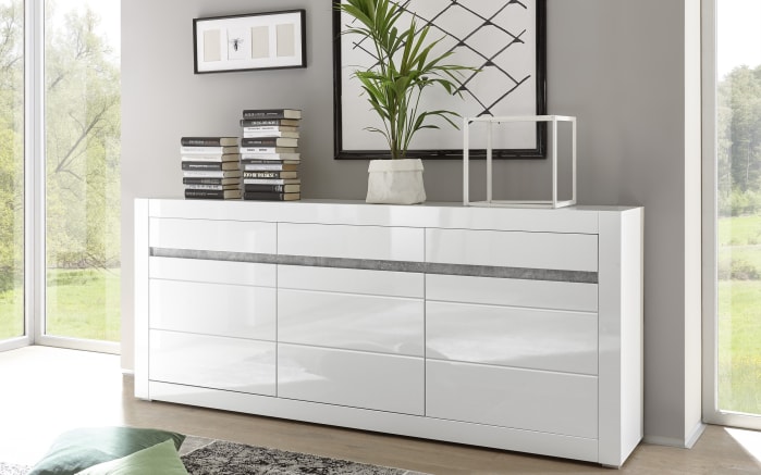 Sideboard Carat, weiß Hochglanz, inkl. Soft-Close-02