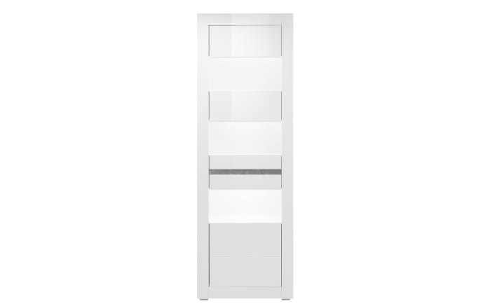 Vitrine Carat, weiß, Betonfarbig-01