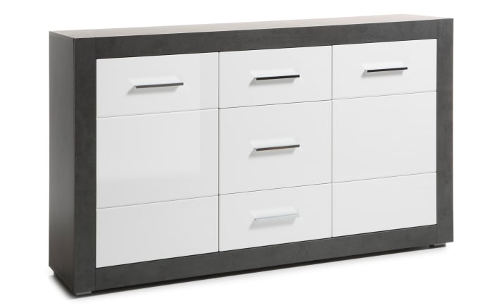 Sideboard Etero, weiß, Dark Concret-01