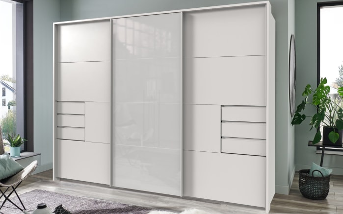 Hochschrank wandhängend ALLIANCE 1 Spiegeltür links/rechts mit softeinzung  WHITE COTTON 350 x 1600 x 349