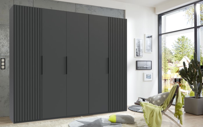 Drehtürenschrank Andorra, graphit, 250 x 216 cm-01