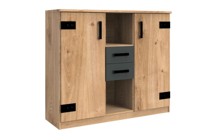 Highboard Liverpool, Plankeneiche, breite 124 cm-02