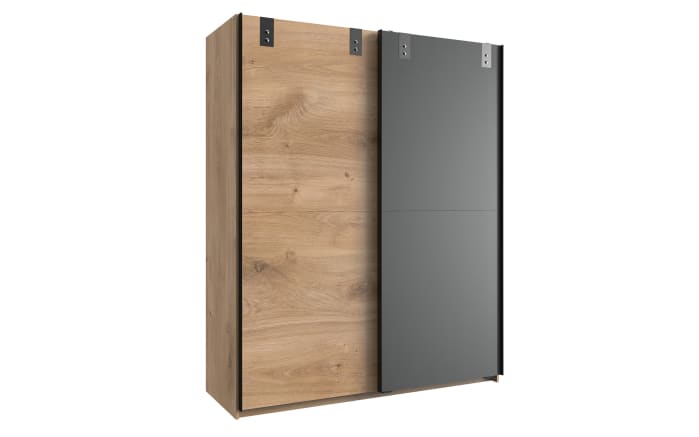 Schwebetürenschrank Liverpool, Plankeneiche, Breite 135 cm-02