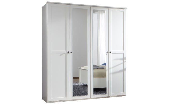 Schlafzimmer Chalet, weiß, Spiegeltüren, Breite 180 cm-03