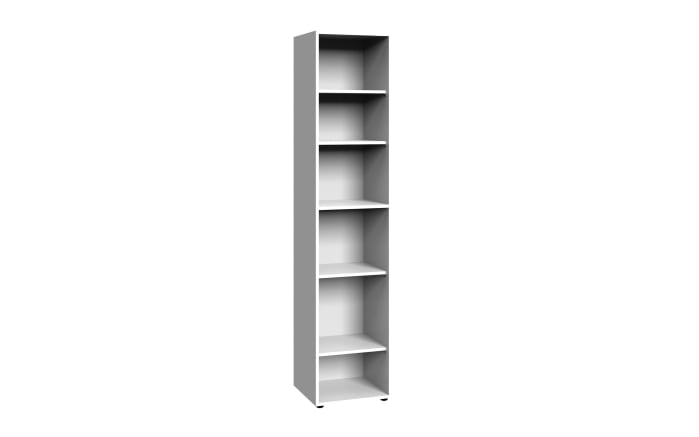 Eckregal 483 Multiraumkonzept, weiß, 40 x 185 cm -01
